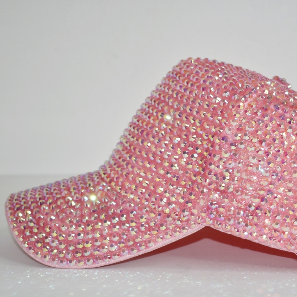 Pink Rhinestone Baseball Hat - Picture 2 of 5